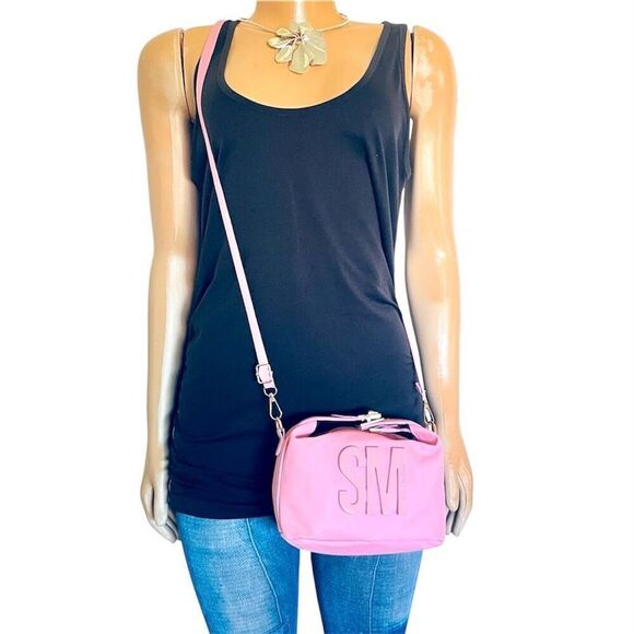NWT Steve Madden Pink Crossbody Satchel Bag with Detachable Adjustable Strap - Picture 7 of 12
